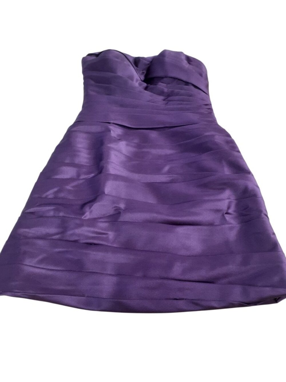 Pretty Maids Mini Dress Size 8 Purple Pleated Strapless Prom Cocktail
